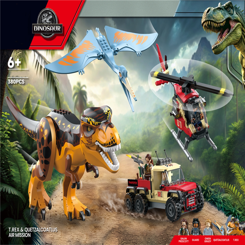 2026 New Model Assembly Building Blocks Jurassic Chase Tyrannosaurus and Pteranodon Aerial Toys for Children Boys 2026 New Model Assembly Building Blocks Jurassic Chase Tyrannosaurus and Pteranodon Aerial Toys for Children Boys