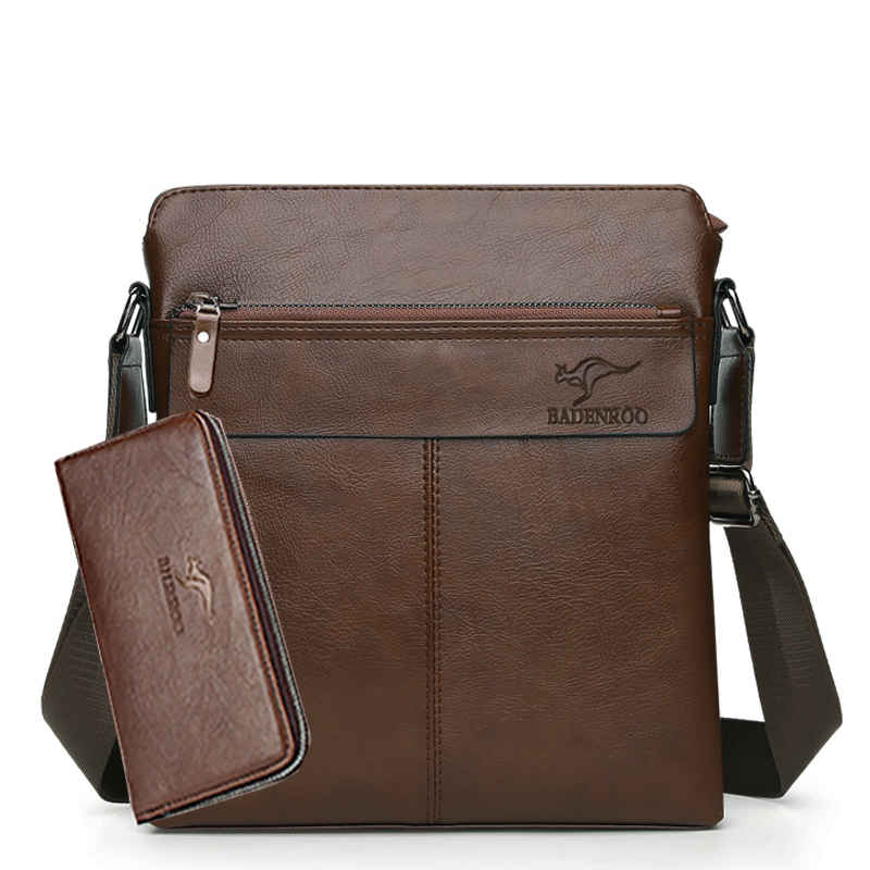 Yingfei Kangaroo men's bag shoulder bag soft leather casual men's bag messenger bag backpack business briefcase hanging bag tide bag