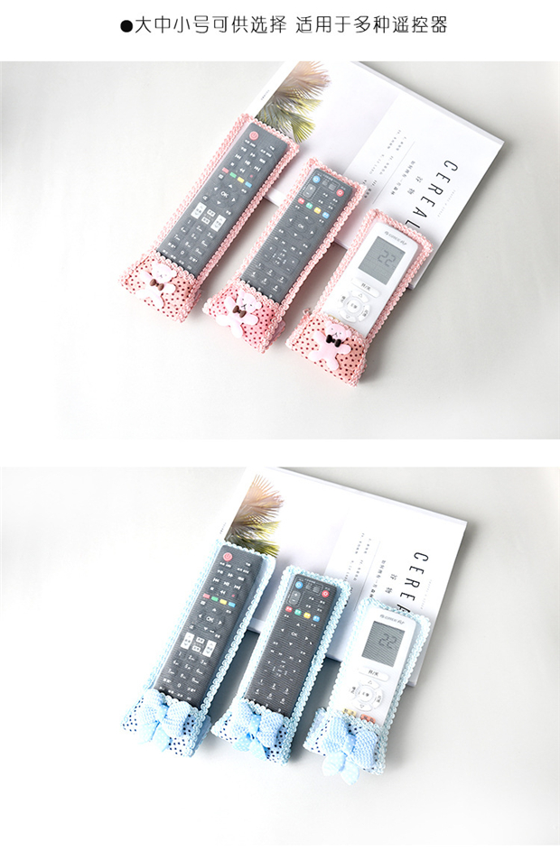 Vải TV điều khiển từ xa bao gồm điều hòa không khí điều khiển từ xa thiết lập bụi che trong suốt dễ thương điều khiển từ xa thiết lập giá áo điều hòa