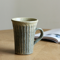 Spot Japan imported Shinra-yaki pure hand-cut coarse pottery mug Japanese water cup cup