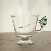 Spot Japan imported (leaf) heat-resistant handmade glass mug glass cup Tea cup Water cup Dessert cup