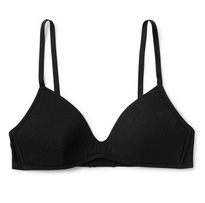 Mới Cup đen đơn giản Cup không có hỗ trợ bằng thép với Cotton Pad Comfort Triangle Cup Bikini Bra gợi cảm