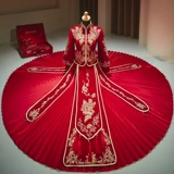 Бархатный традиционный свадебный наряд Сюхэ, свадебное платье, комплект для влюбленных, коллекция 2023, подходит для подростков