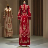 Бархатный традиционный свадебный наряд Сюхэ, свадебное платье, комплект для влюбленных, коллекция 2023, подходит для подростков