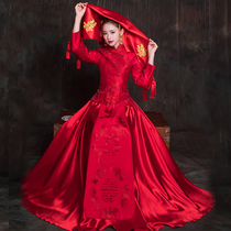 Red Xiuhe clothing 2021 New Wedding Toast women bride dress wedding dress wedding dress wedding dress Chinese style wedding dress