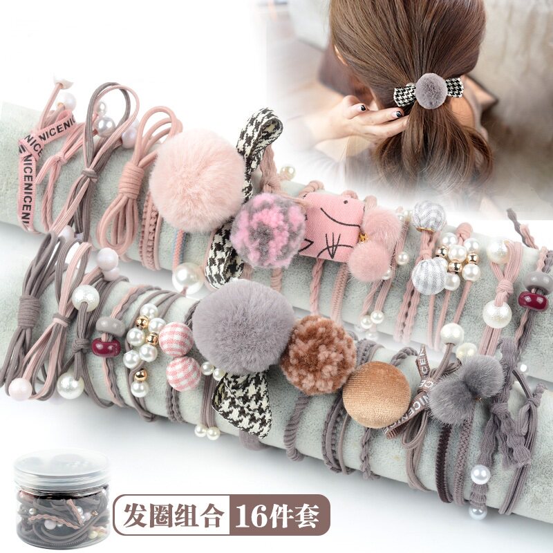 Head rope female Han Edition cute in simple personality horse tail hair rubber band hair rope hair ring band