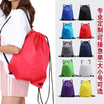 Custom Oxford cloth harness pocket fitness bag Sports travel bag Large capacity student portable training drawstring backpack