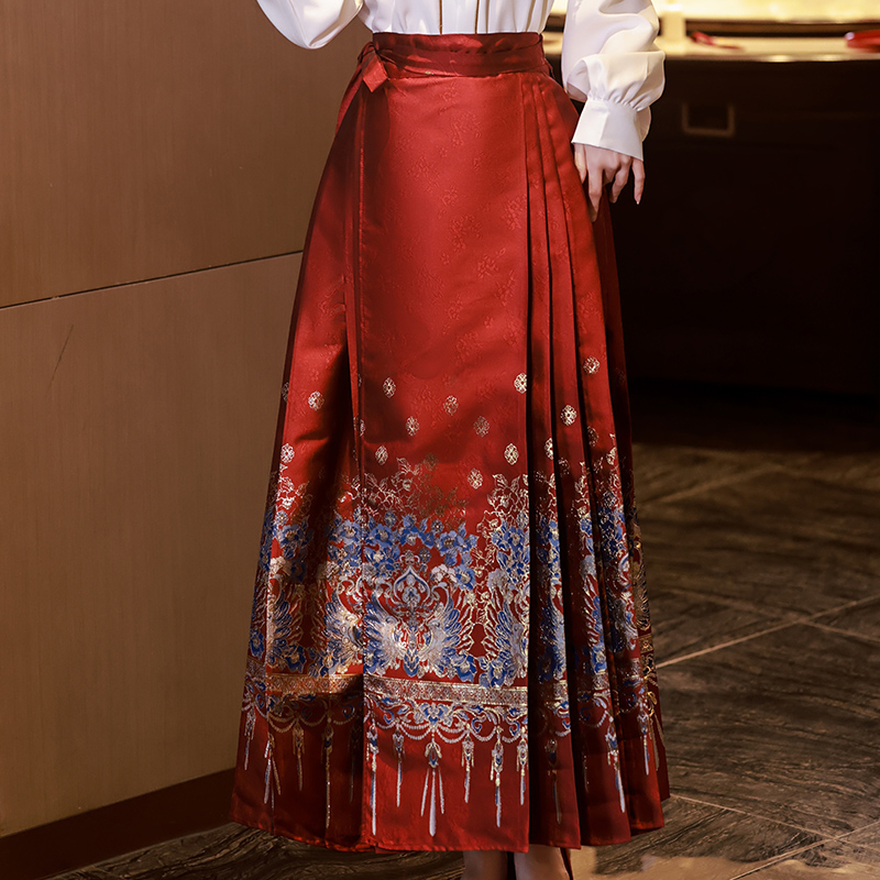  Average code+Wine red horse noodle skirt (Jin Lan Sheng)   + $25.14 