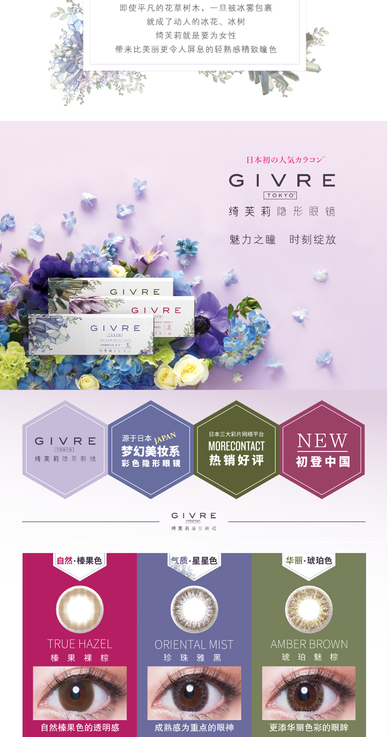Nhật Bản 绮 vre Givre ném 10 nàng tiên cá hỗn hợp đường kính nhỏ Ji kính vô hình kính đỏ - Kính đeo mắt kính kính bảo vệ mắt