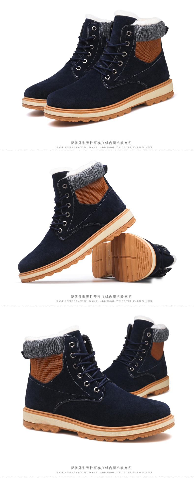 Martin giày nam mới cộng với nhung tuyết ủng Anh retro mùa đông cotton ủng thủy triều giúp dụng cụ sa mạc các loại giày cao cổ nam