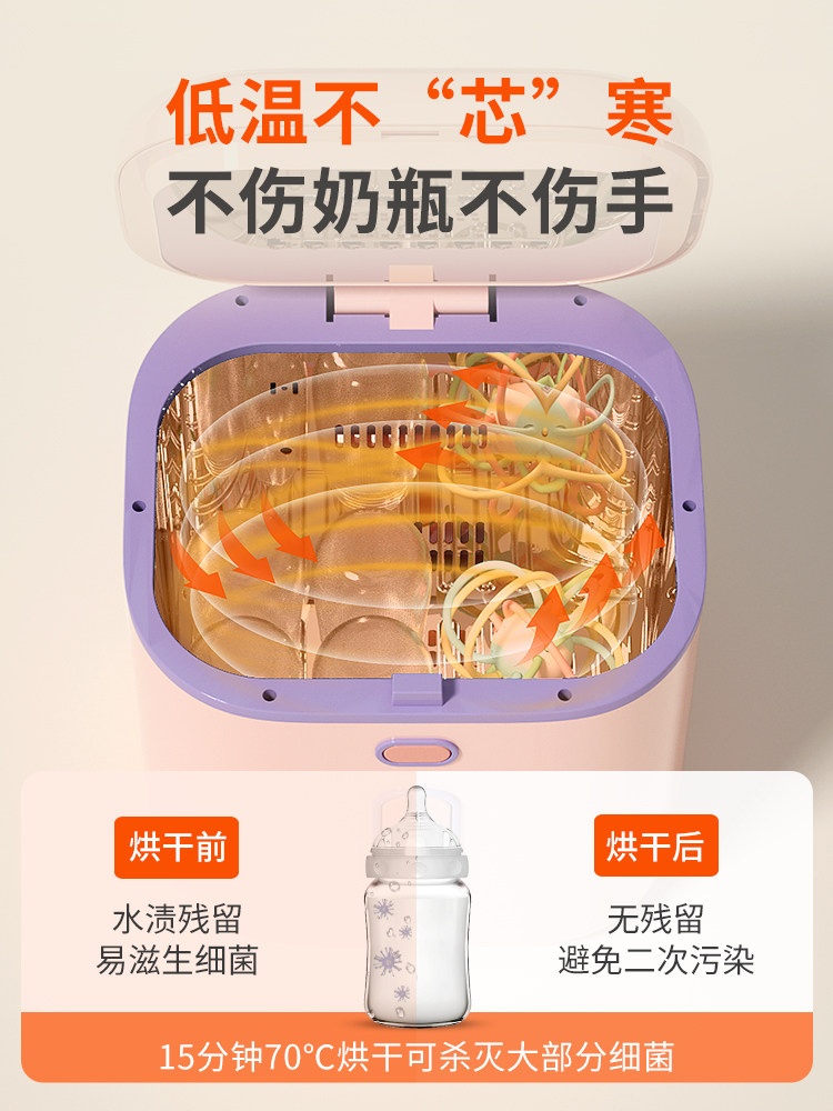 Baby Bottle Sterilizer, Small Household Ultraviolet Sterilizer Cabinet with Drying Function, Two-In-One Machine, Specially Designed for Babies