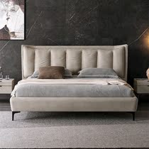 Light luxury modern nanotechnology fabric bed 1 8 meters Nordic simple soft bag bed Master bedroom wedding bed ins storage double bed