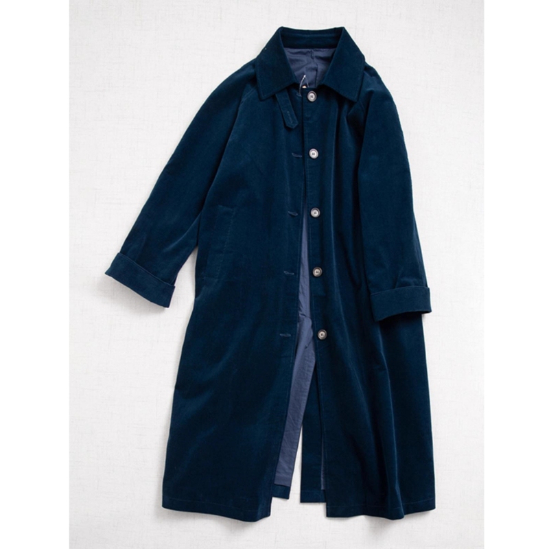Elegant Corduroy Trench Coat for Women, Winter 2026 New Style, Lazy Style, Mid-Length Casual Corduroy Coat