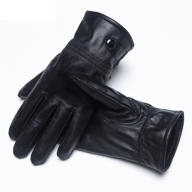 Asilot Leather Gloves Men Winter Warm Thin Cover Accelerated Motorcycle Driving Sheep Leather Wind Prevention
