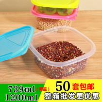 Square disposable fast food box Take-out high-grade lunch box Donburi box with lid transparent fruit fishing packing box