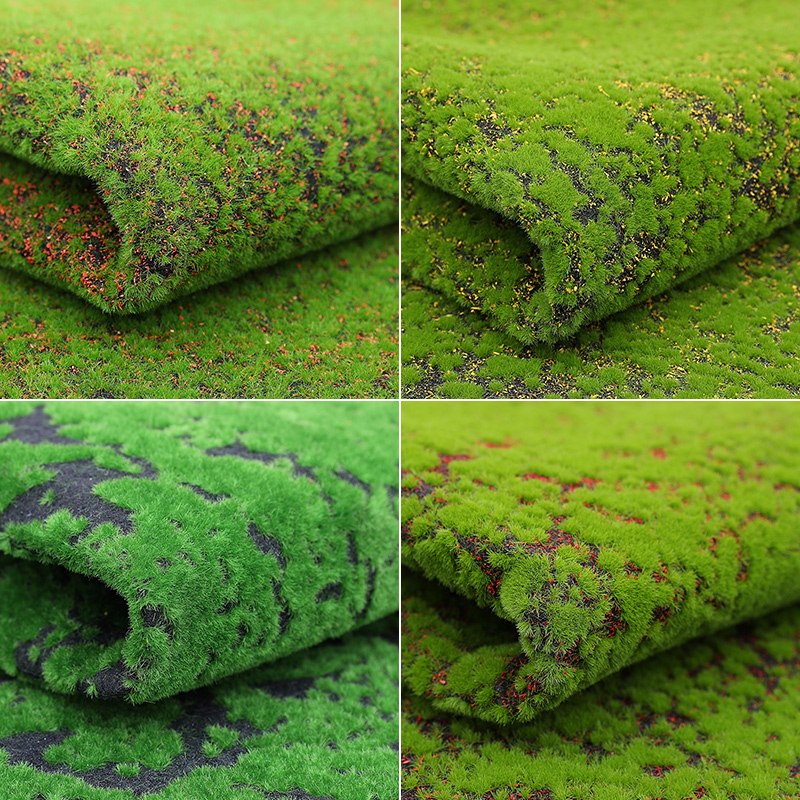 Green Moss Moss Fake Plant Wall Bottom Material Emulation Moss Wall Greening Decorative Wall Art Green Moss Simulation Lawn