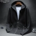 Áo khoác len mùa thu nam Mũ trùm đầu Hàn Quốc Casual Thanh niên Áo hoodie Áo len cardigan Áo len nam mùa thu cỡ lớn - Áo khoác đôi áo thun  Áo khoác đôi