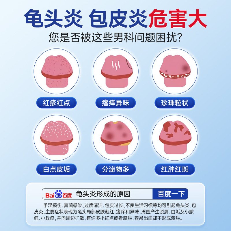包皮炎龟头炎真菌感染？别慌！男生私处护理避坑指南来了🔥-私处护理器械-淘宝百科网
