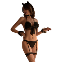 Feimu sexy sexy underwear 2024 new cat free girl passionate free uniform temptation bed shirt qqny