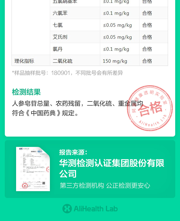 第二件0元！华喜堂西洋参切片50g