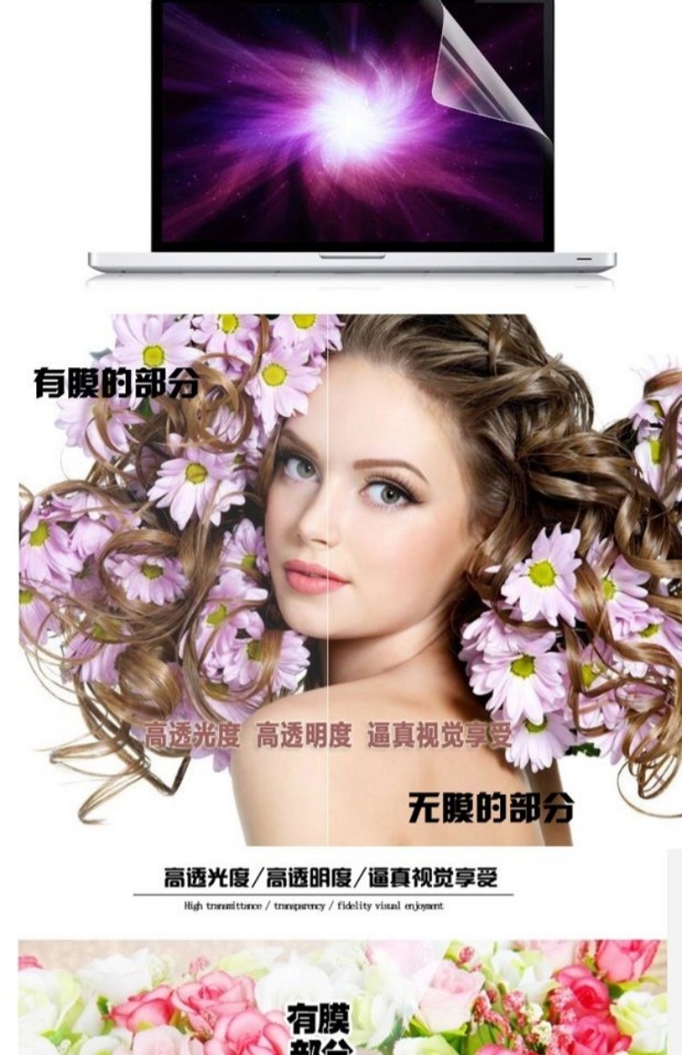 Desktop màn hình máy tính 24-inch liquid crystal display bức xạ Màng chống phản xạ màng bảo vệ 19 21,5 - Phụ kiện máy tính xách tay dán chống chói laptop