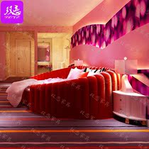 Themed Guesthouse Hotel Lovers Love Round Bed Multifunction Double Electric Bed Intelligent Shock Spice Thermostatic Water Bed