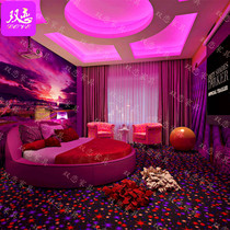 Themed Apartment Double Electric Bed Hotel Spice bed Guest house Creative Round bed Minjuku Everwarm warm water mattress Vibration bed