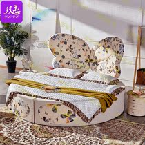 Double couple Electric round bed features romantic butterfly theme waterbed apartment electric bed lovers electric bed lodging bed