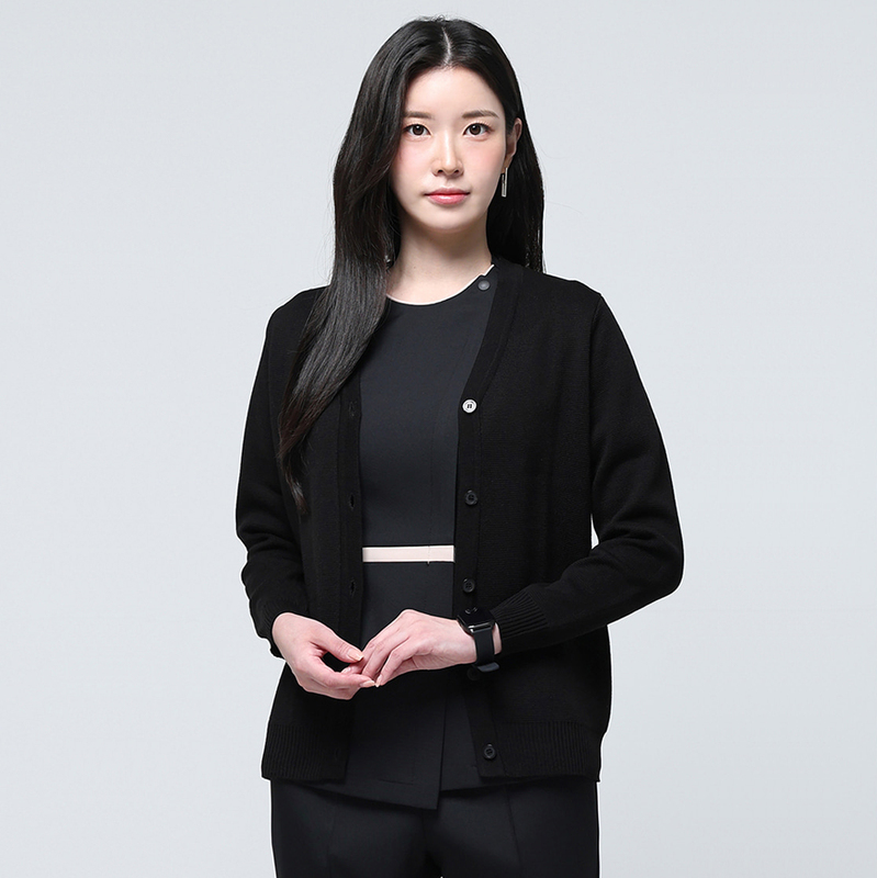 Korean Style Beauty Hospital Nurse Uniform Long-Sleeved Plus-Size Sweater Doctor Uniform V-Neck Knitted Cardigan Plus-Size Coat