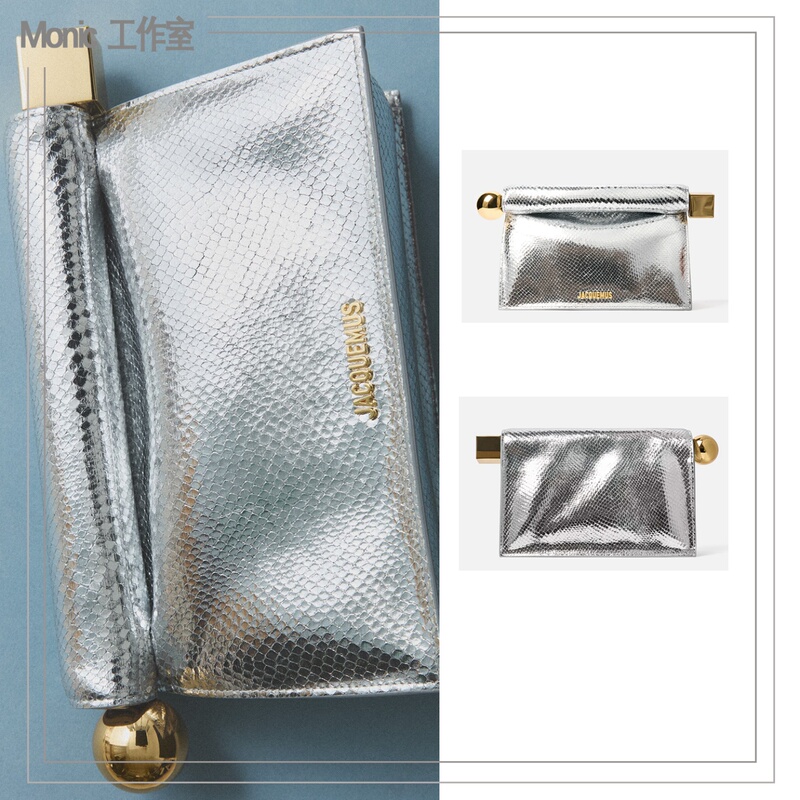 Original Jacquemus 26 Spring New Solid Color Snake Pattern Rolled Edge Foldable Flap Fashion Versatile Clutch Shoulder Bag Original Jacquemus 26 Spring New Solid Color Snake Pattern Rolled Edge Foldable Flap Fashion Versatile Clutch Shoulder Bag