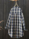 Mid-Length Plaid Shirt for Women, 2025 Spring New Arrival, Versatile Long-Sleeved Shirt, Casual Cardigan, Thin Jacket Top