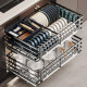 Diminilla basket kitchen cabinet 304 stainless steel double drawer type dish rack dish basket cupboard kitchen cabinet bowl basket