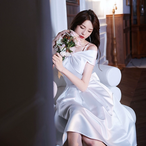 Белое цветное элитное вечернее платье, подходит для подростков, французский стиль, изысканный стиль