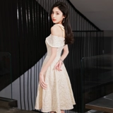 Элитное вечернее платье, подходит для подростков, французский стиль, изысканный стиль, эффект подтяжки