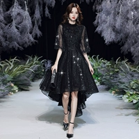 С молнией, черный, ассиметричный крой