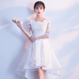 Белое вечернее платье, короткая юбка для школьников, французский стиль, подходит для подростков, премиум класс