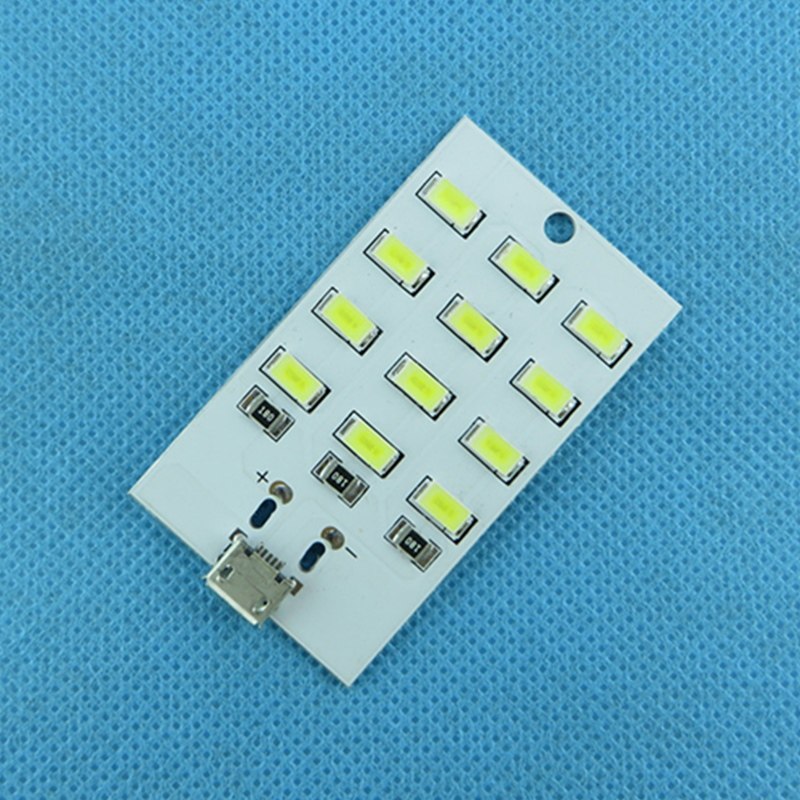 12 light beads LED lighting lamps board USB mobile lights ground stand lights emergency lights small night light aluminium base plate