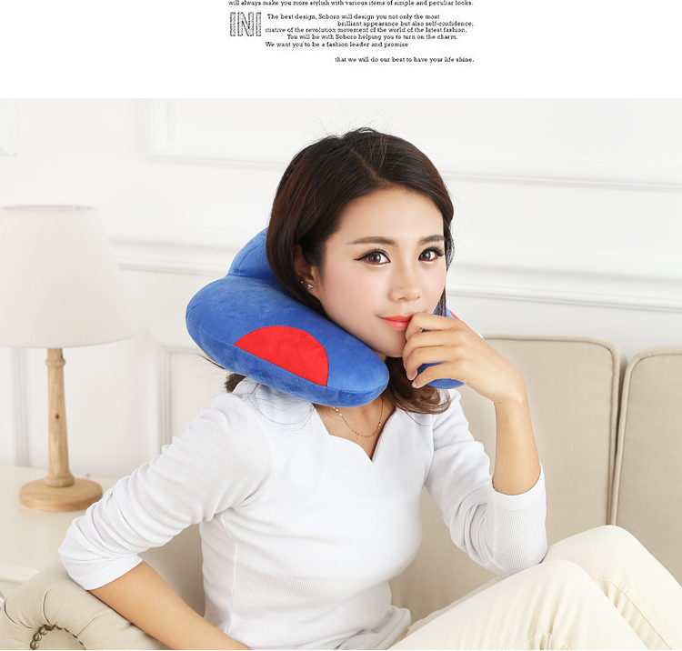 Phim hoạt hình hình chữ U gối nap dễ thương cơm trưa văn phòng nap đốt sống cổ tử cung hình chữ U gối cổ-mũi xe mèo du lịch gối