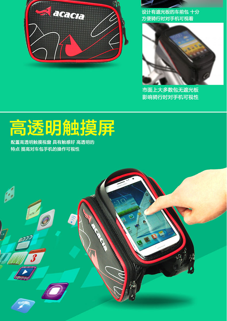 Sacoche pour vélo mixte ACACIA - Ref 2232665 Image 12