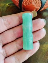 Natural raw stone aventurine ice green delicate and refreshing bamboo joints (rising steadily)