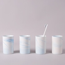 Gargle Cup Nordic Style Marble Striped Bathroom Home Lovers Toiletries Cups ceramic minimalist Toothbrushing Cup Blue Pink
