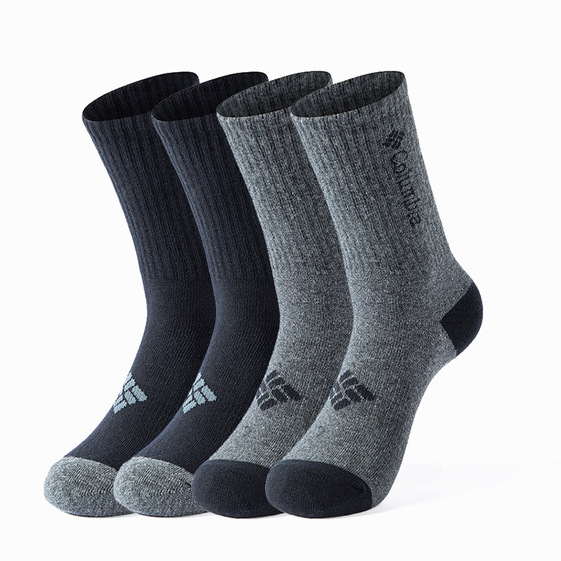 Colombia Socks, Unisex, Same Style, Outdoor Elastic Breathable Mid-Calf 4-Pair Pack Sports Socks Rcs740