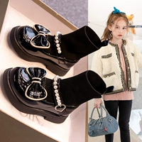 Martens, утепленные демисезонные короткие сапоги, детские зимние ботинки, подходят для подростков, стиль «принцесса»