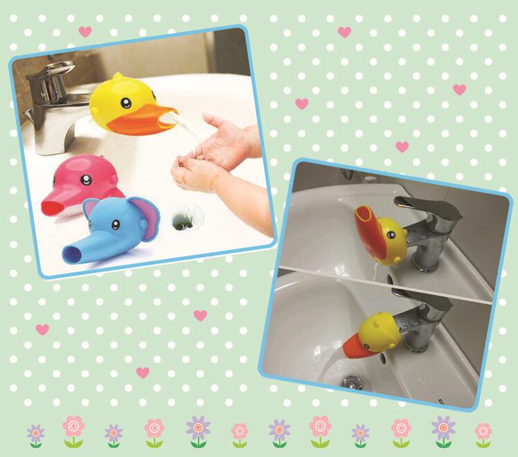 Trembling baby Faucet Extension of the Divine Instrumental Child Hand Wash Cartoon Lengthened Anti-Splash Guide Sink Water Nozzle