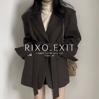 RIXO EXIT Дизайнерский шерстяной пиджак классического кроя, стеганая куртка с пухом, французский стиль, тренд сезона, свободный крой