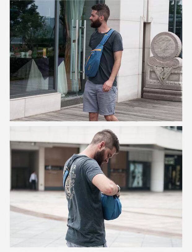 Túi ngực NH [nylon chống văng] túi đeo vai chạy túi Messenger nam và nữ túi giản dị túi thể thao túi đeo chéo nam chính hãng