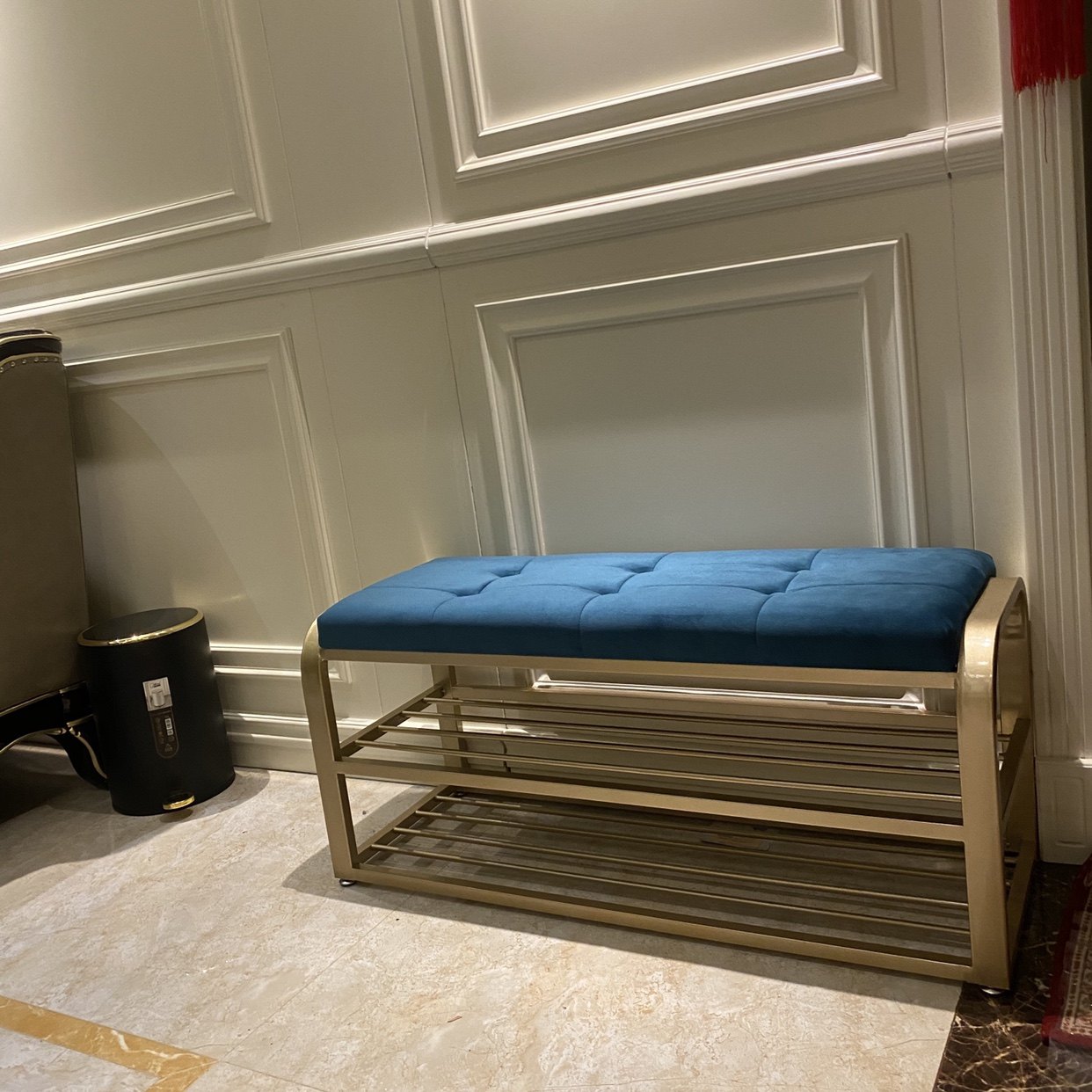 Home doorway Shoes Stool Nordic Modern Multifunction Shoe Cabinet Containing Layer Rack Shoes Bench Strip Bench Cloakroom Fitting Bench