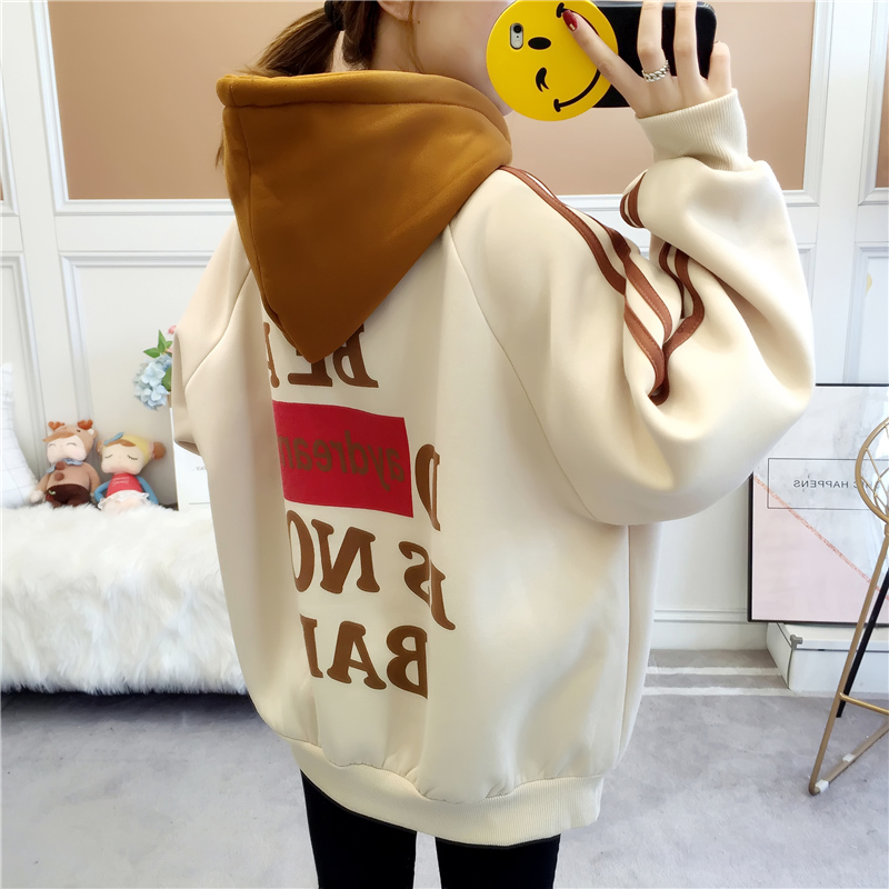 Mùa thu và mùa đông dày cộng với áo len nhung nữ và sinh viên cộng với áo polo bằng vải bông ấm áp áo len áo kiểu nữ hàn quốc cao cấp