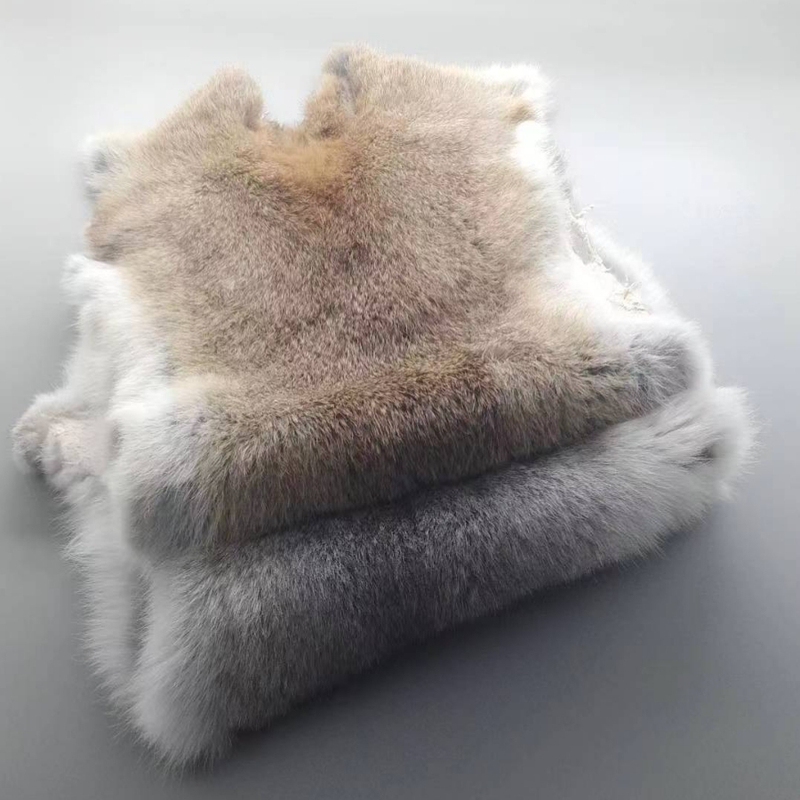 Whole Rabbit Skin, One-Piece Rabbit Fur, Natural Color Diy, Real Rabbit Fur Knee Pads, Waist Pads, Seat Cushions