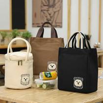 Insulated lunch box bag thickened aluminum foil canvas portable large capacity to work with Rice round bag hand carrying lunch bag